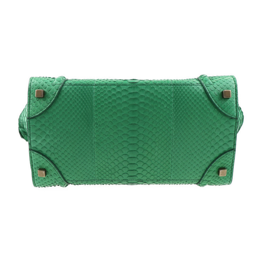 Celine Luggage Mini Shopper Python Green - image 4